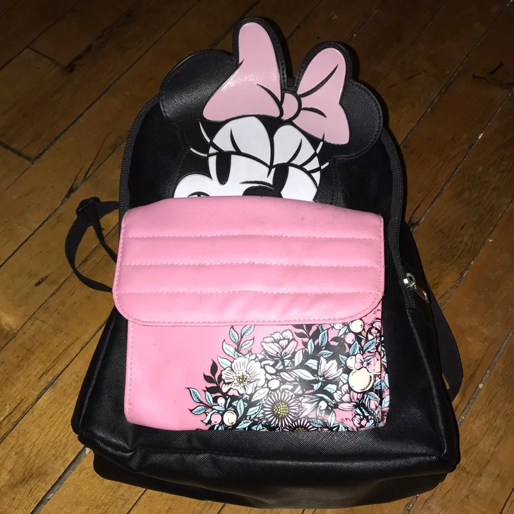 Disney Minnie Mouse Black and Blue Design Mini Backpack
